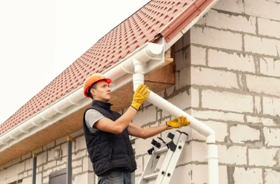 Pose et remplacement de gouttières à Clémensat